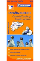 MAPA REGIONAL ESPAA NORESTE - CATALUA/ CATALUNY