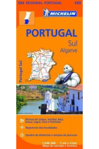 MAPA REGIONAL PORTUGAL SUD, ALGARVE (11593)